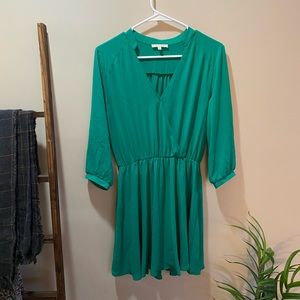 Emerald Green Wrap Dress